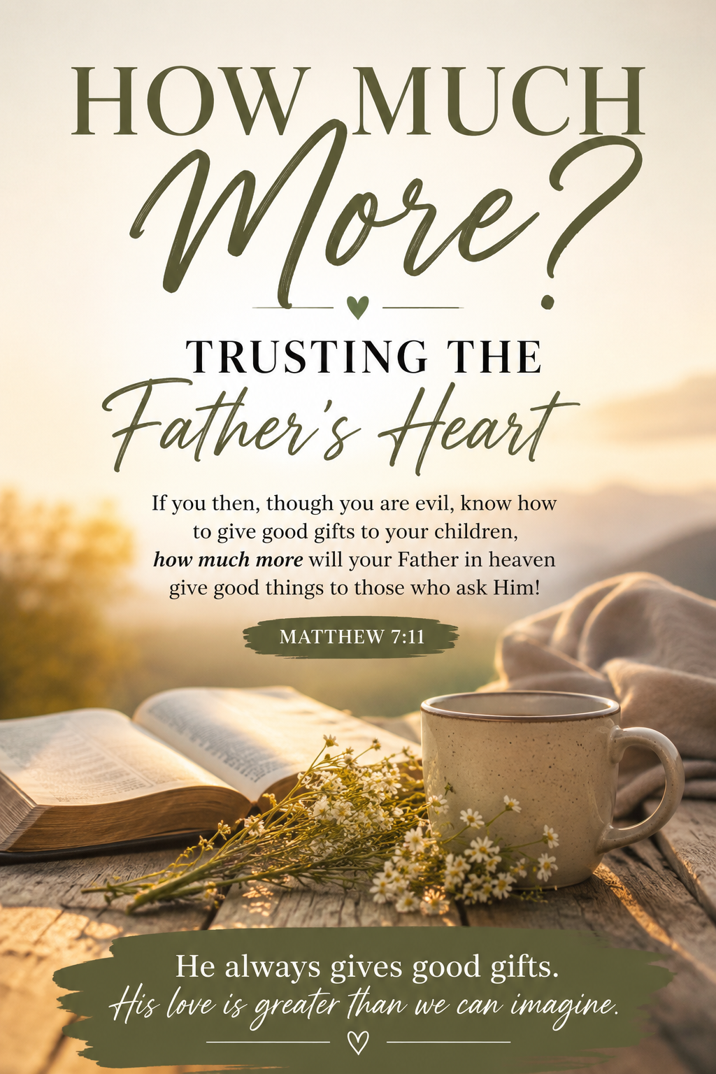 How Much More? Trusting the Father's Heart | Matthew 7:11