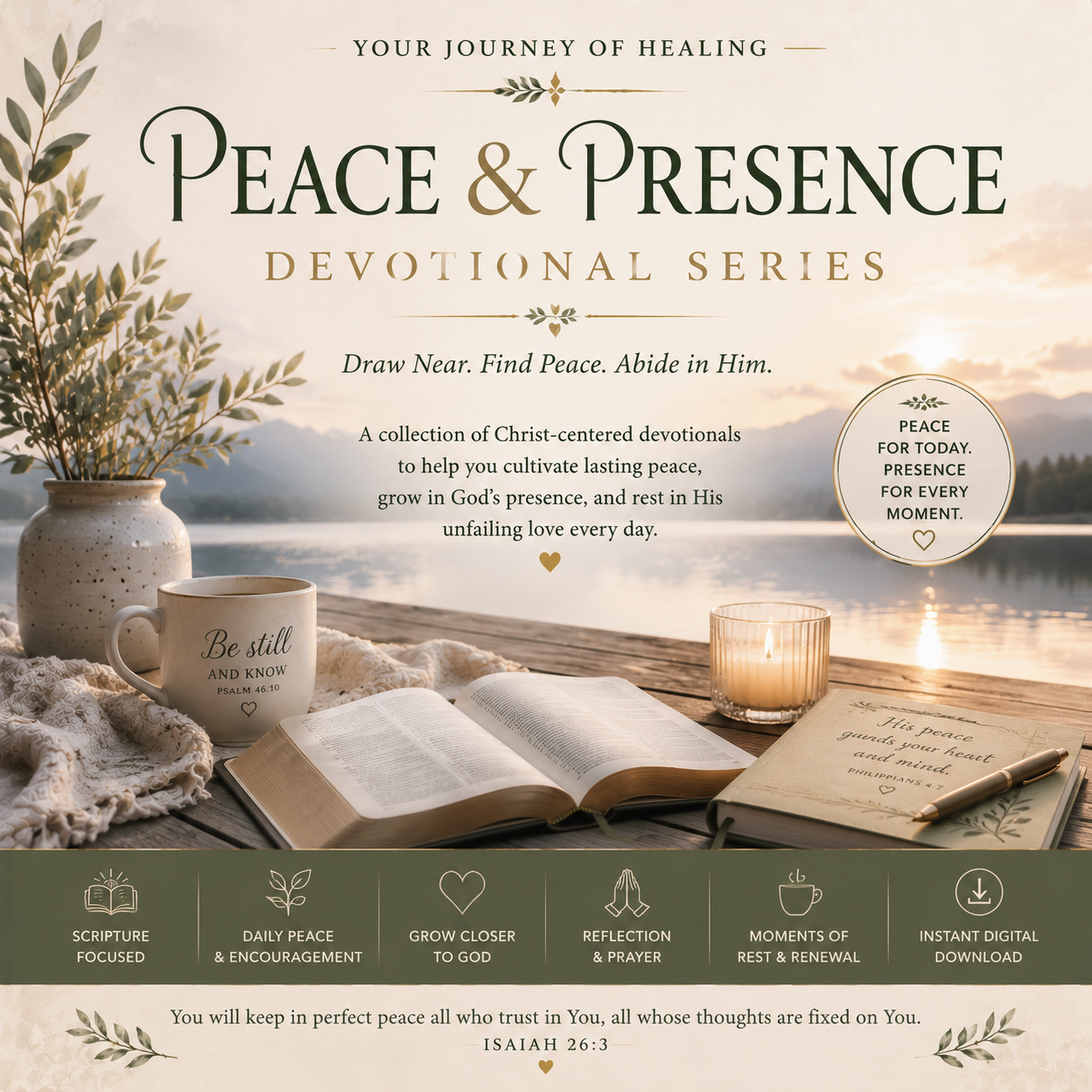 Peace & Presence Devotional Series collection banner by Your Journey of Healing 