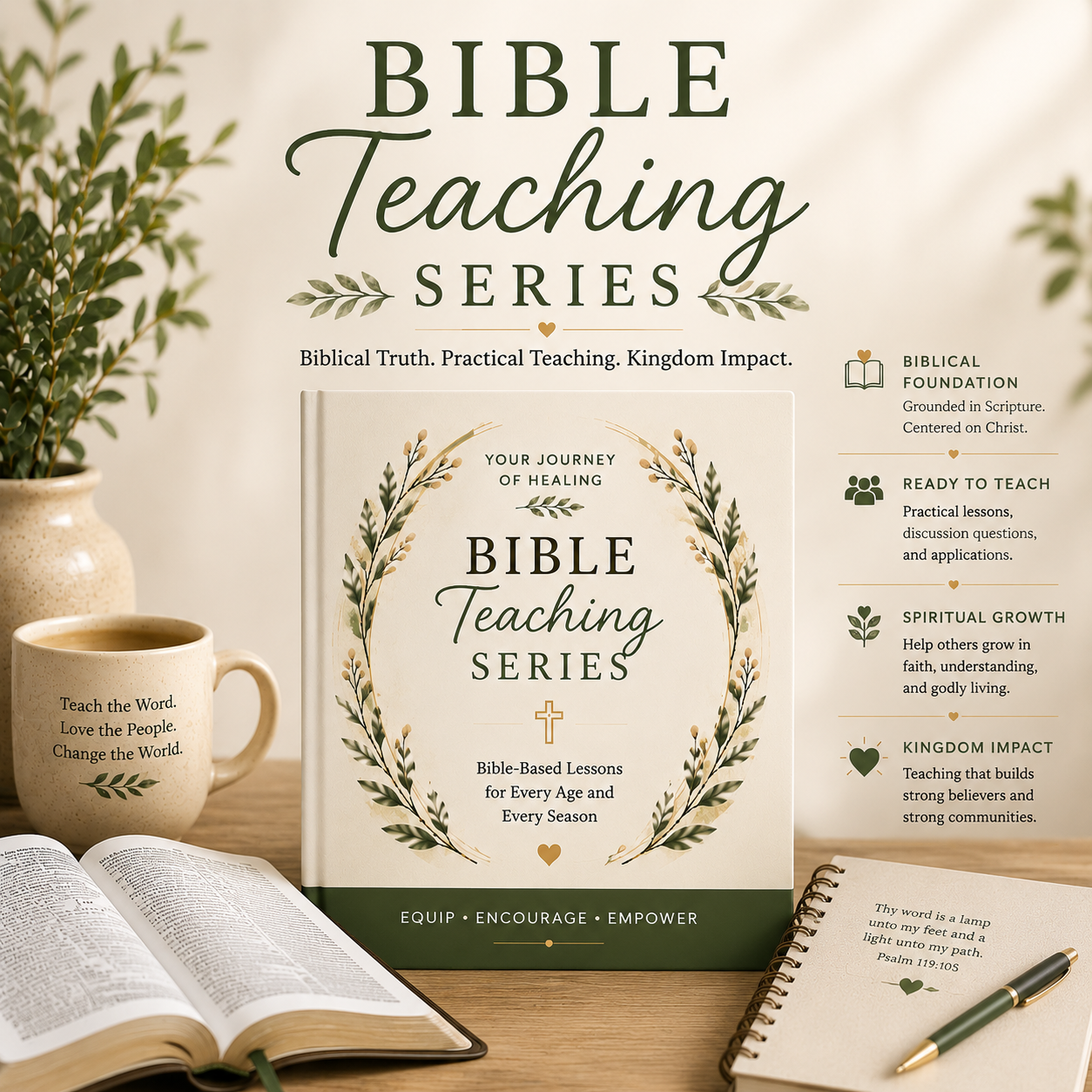 Christ-centered printable PDF teaching resources, Sunday School lessons, small group studies, discussion guides, and biblical instruction for churches, teachers, and discipleship ministries.