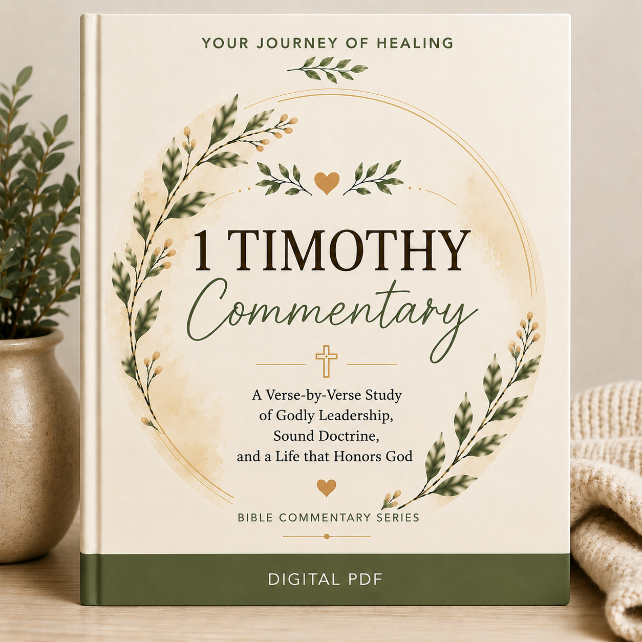 1 Timothy Commentary printable Bible study PDF by Your Journey of Healing featuring a verse-by-verse study of Godly Leadership, Sound Doctrine, and a Life that Honors God.