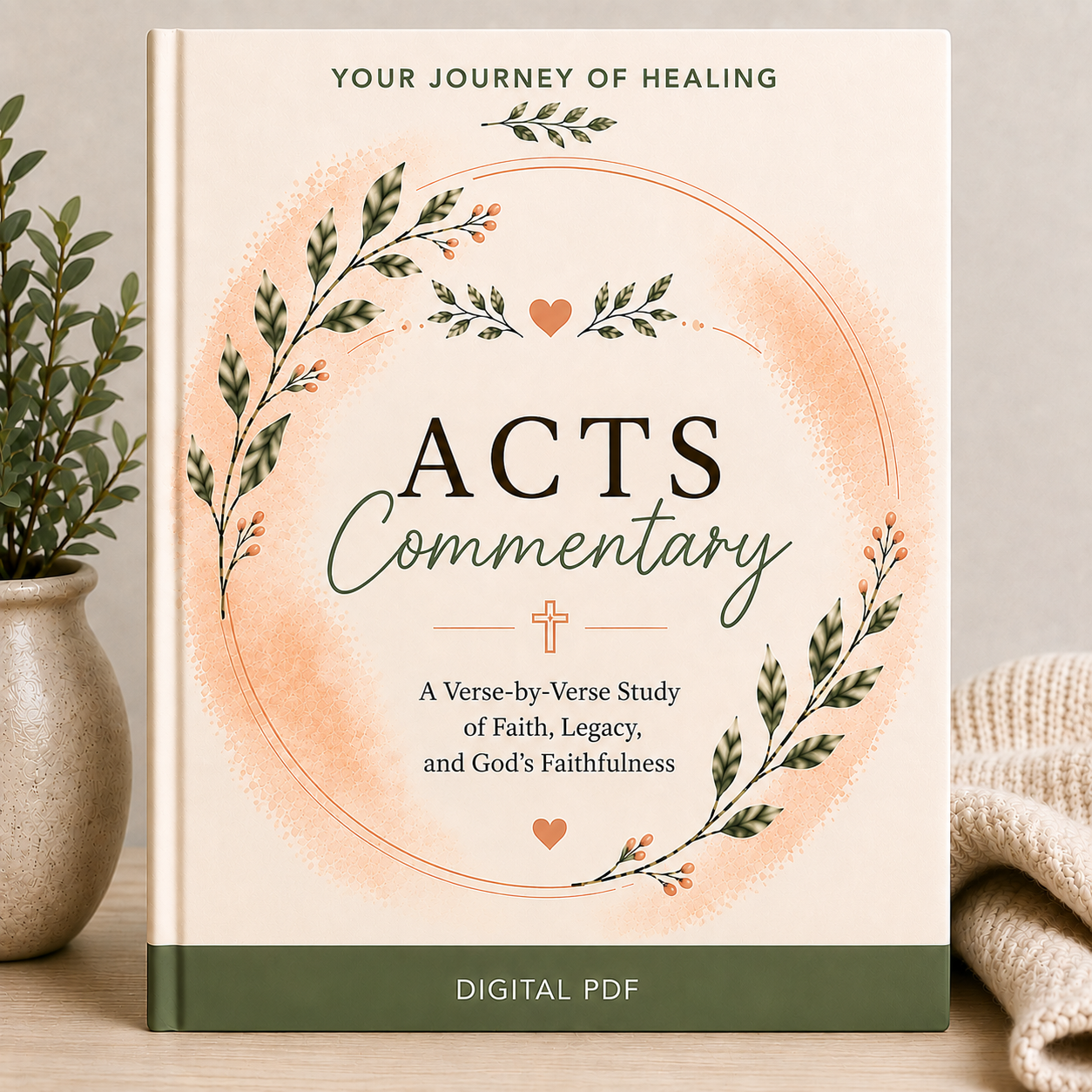 Acts Bible Commentary PDF | Digital Bible Study | Verse-by-Verse Study | New Testament Workbook