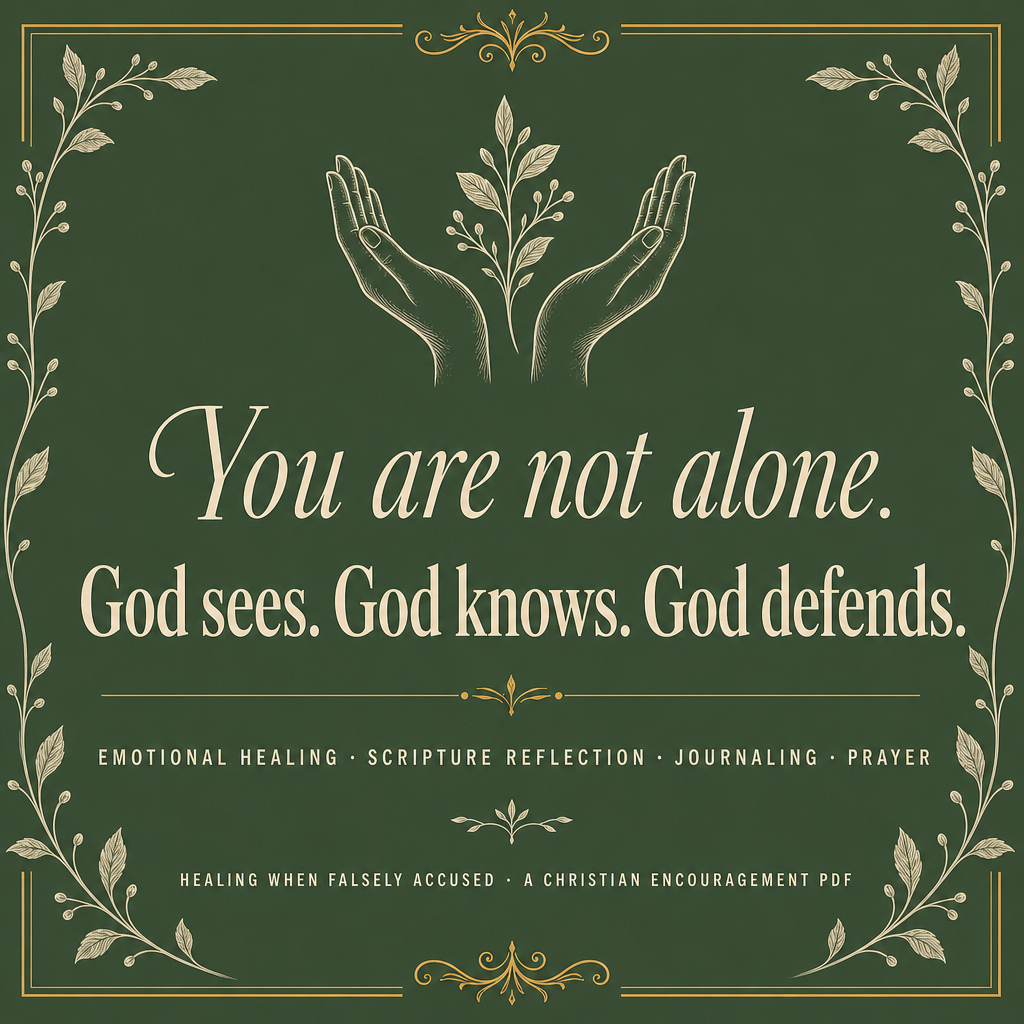 A square digital cover design with a dark green background and cream text reading, 'You are not alone. God sees.